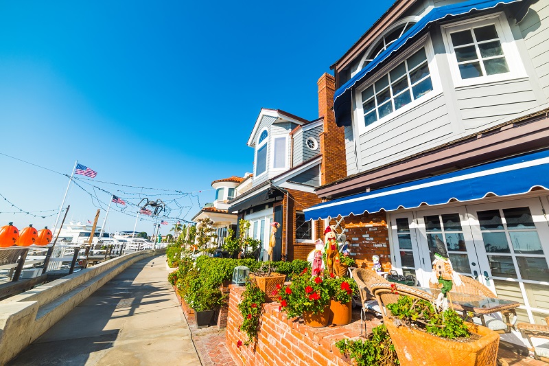 Beautiful houses in Newport Beach, California