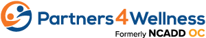 blue and orange logo for Partners for Wellness